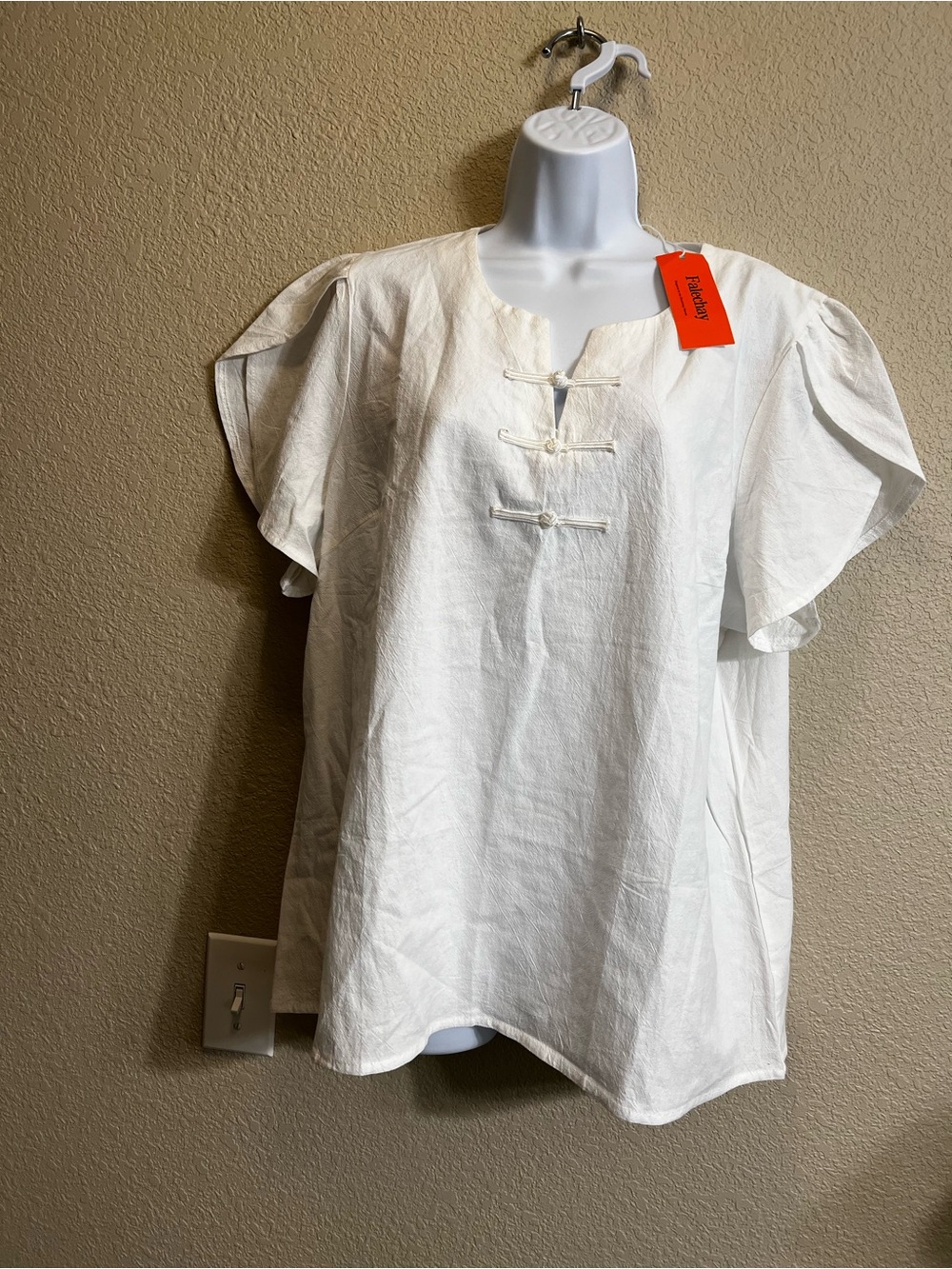 Falechay Women's Summer Tops Petal Short Sleeve - Picture 5 of 11